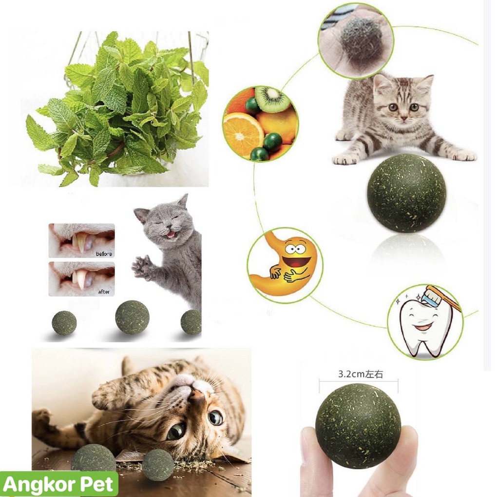 - Cat Toy Catnip Ball 3pcs 3cm