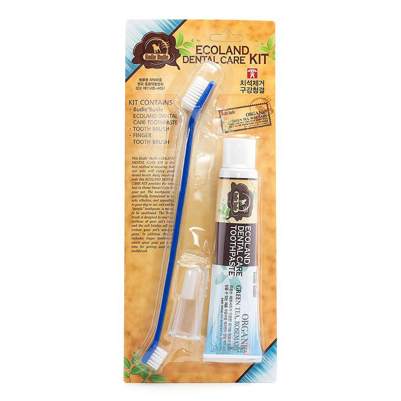 - Budle Ecoland Dental Care Set ឈុតច្រាស់ដុះធ្មេញ+ថ្នាំដុះធ្មេញ