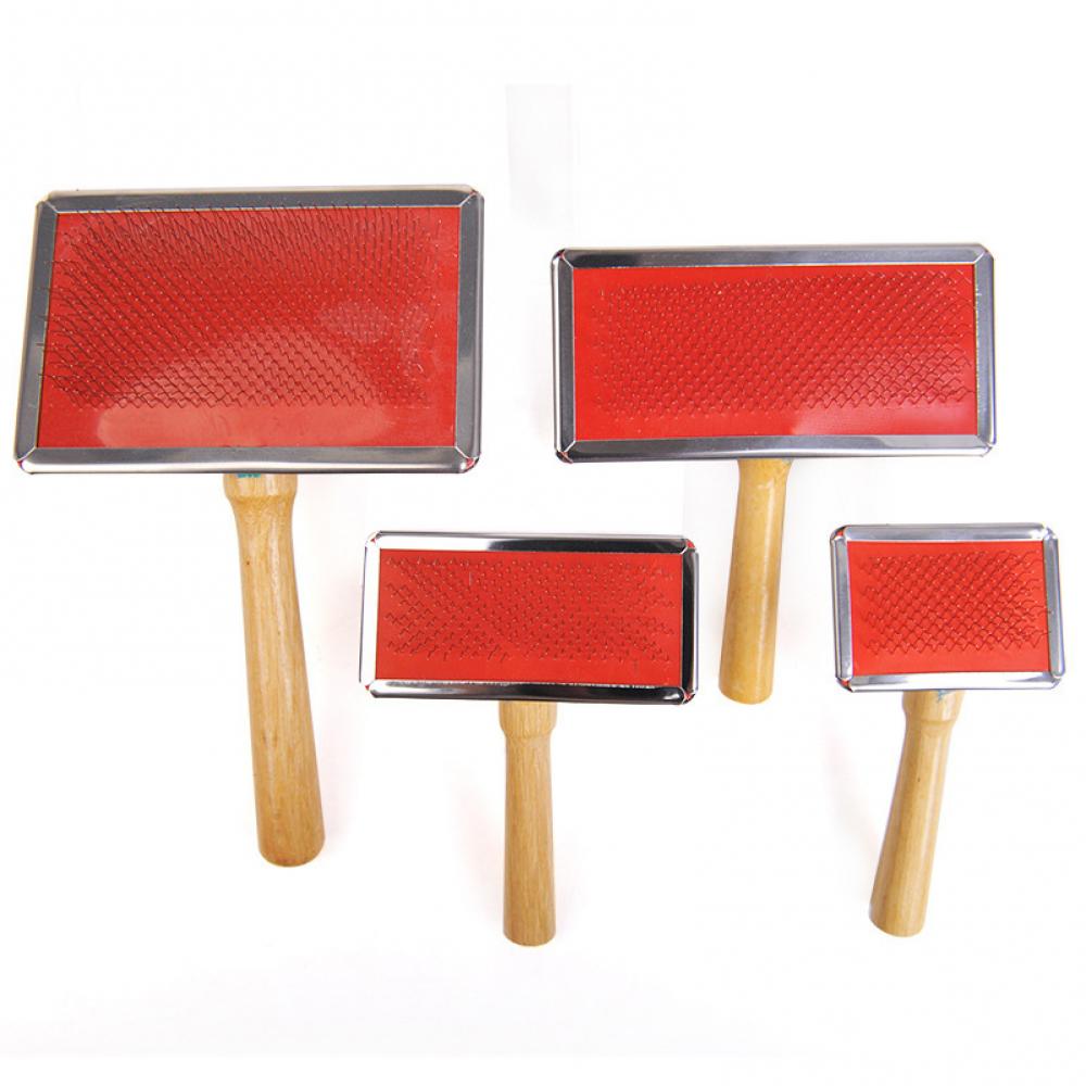 - Pet Comb wood​ M 8.8*12cm ក្រាស់ដែកដងឈើ
