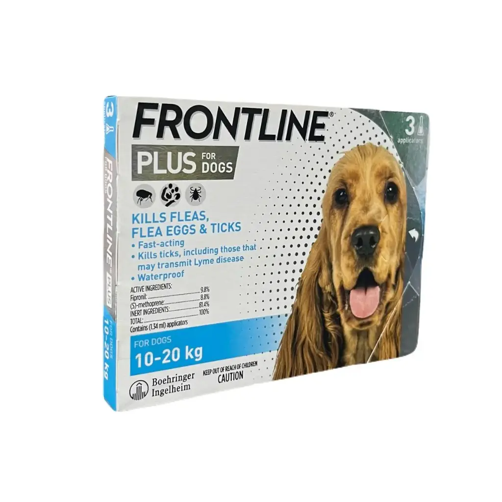 - Frontline Plus For Dogs 10-20kg (1box=3pipettes)