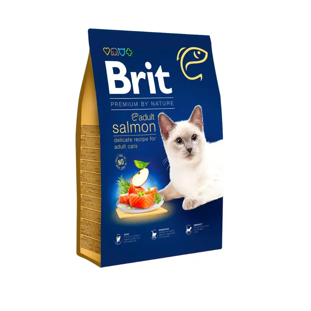 - Brit Premium By Nature Dry Cat Food Salmon For Adult 1.5kg