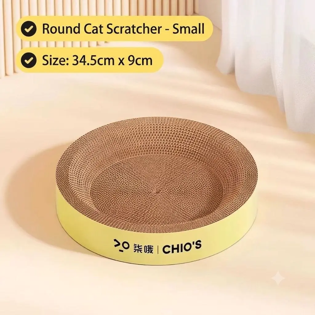 - Cat​ Toy Scratcher Round Size 34.5x9cm ឈូសក្រចកឆ្មាមូល