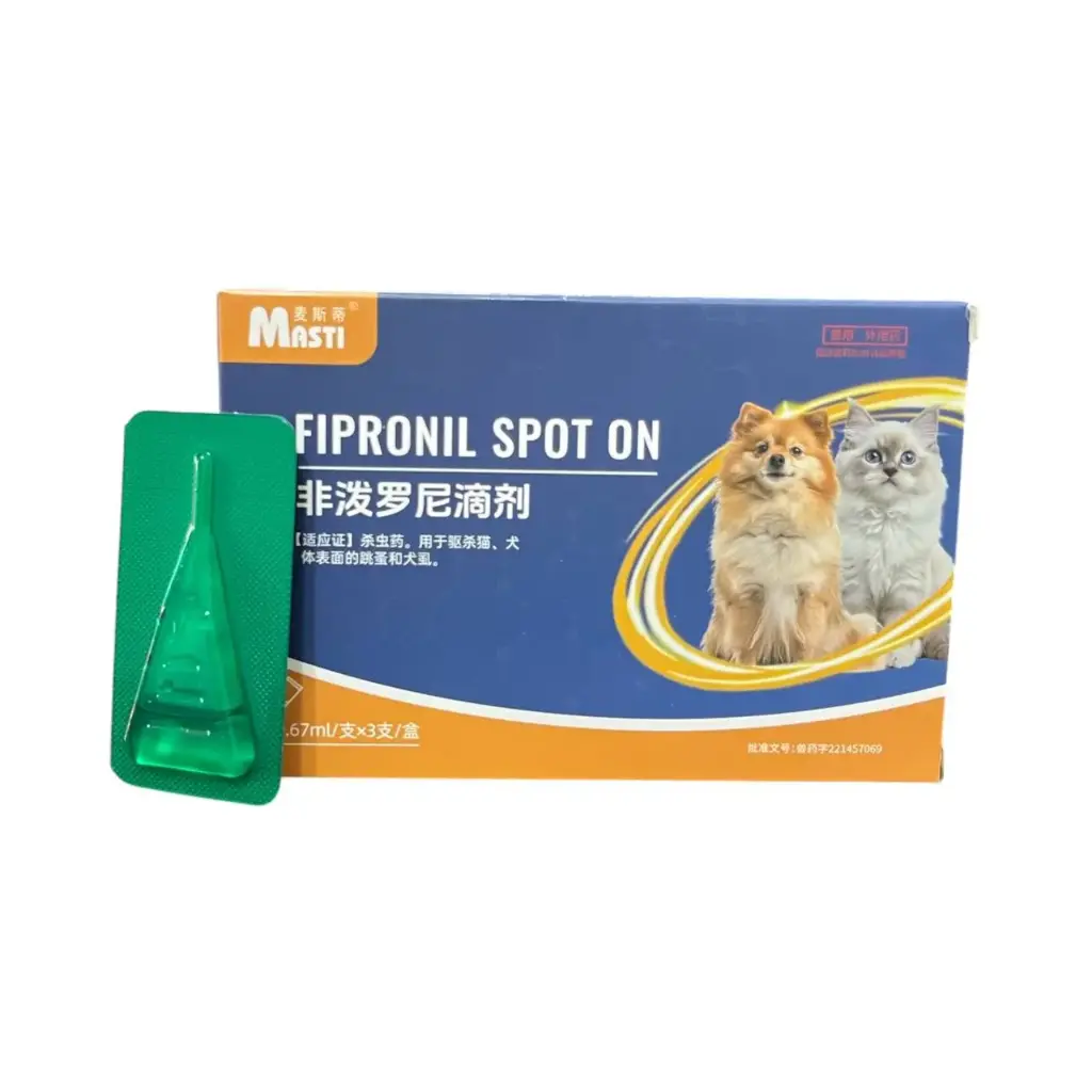  - Masti Fipronil Stop On For Dogs & Cats​​ Up To 10kg (1pipette) ថ្នាំបន្តក់ចៃឆ្កែ-ឆ្មា