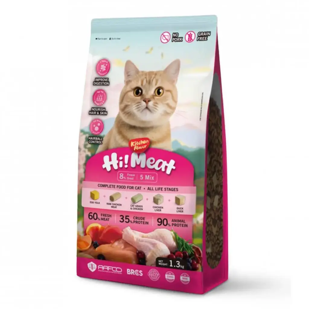 - Kitchen Flavor Hi! Meat Complete Food For Cat All Life Stages 1.3kg