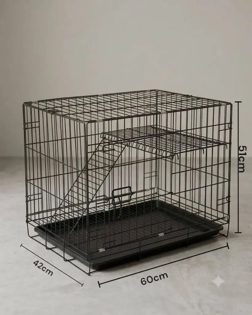 - Pets Cage Size 60*42*51CM ទ្រុងខ្មៅ