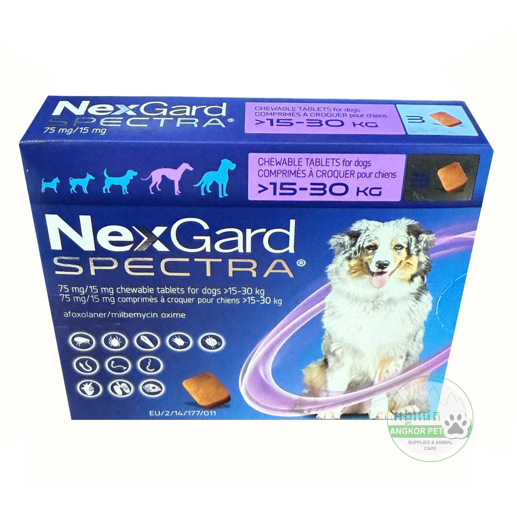 - Nexgard Spectra 15-30kg (1box=3tablets)