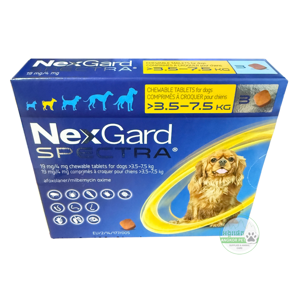 - Nexgard Spectra 3.5-7.5kg (1box=3tablets)