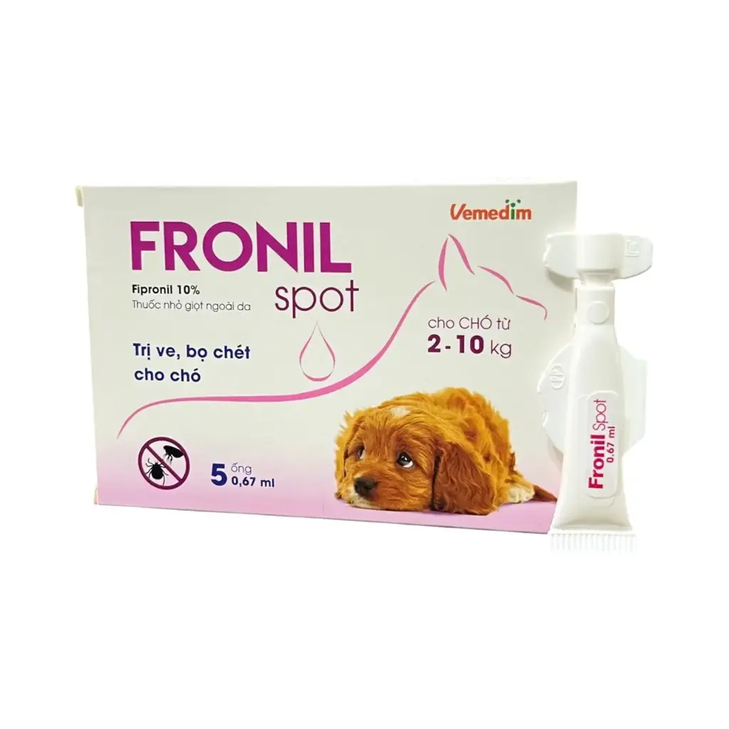 - Vemedim Fronil Spot On Dog 2-10kg (1Tube)​ ថ្នាំចៃ