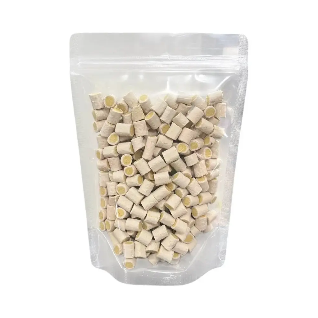 - N4P Freeze-Dried Chicken & Egg Yolk Pellets Sandwich 200g​ សាច់មាន់រុំស៊ុតក្រហម