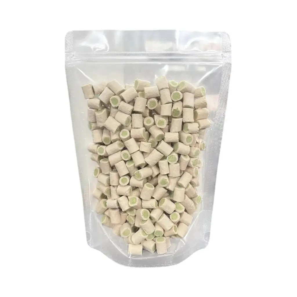 - N4P Freeze-Dried Chicken & Cat Grass Sandwich Pellets 200g សាច់មាន់រុំស្មៅឆ្មា