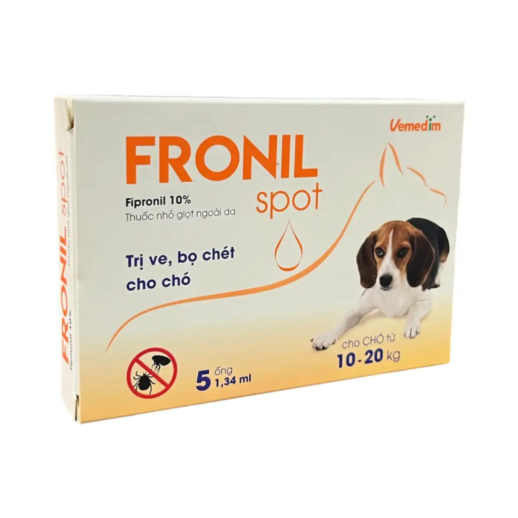 - Vemedim Fronil Spot On Dog 10-20kg (1box=5 Tubes) ថ្នាំចៃ