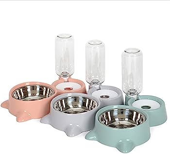 - Pet Bowl & Auto Refill Water Bottle ធុងដាក់ចំណីនិងទឹក