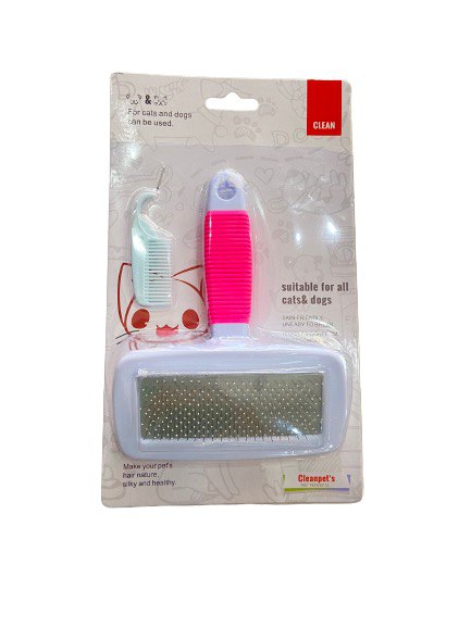 - Pet Comb​​ ក្រាស់សិតរោមធ្មេញដែកដងជ័រ