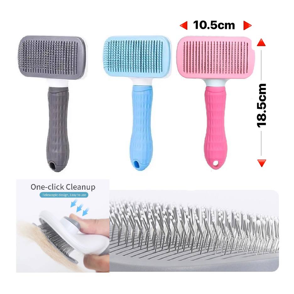 - Pet Comb 10.5*18.5cm ក្រាស់សិតធ្មេញដែករាងជ្រុង