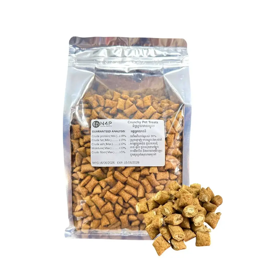 - N4P Pets Treat Crunchy Bites-Goat Mlik Flavor 500g