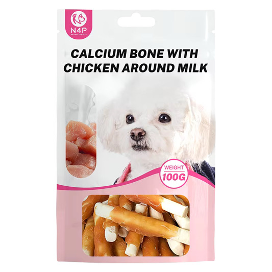 - N4P Dog Treat Calcium bone with chicken 100g