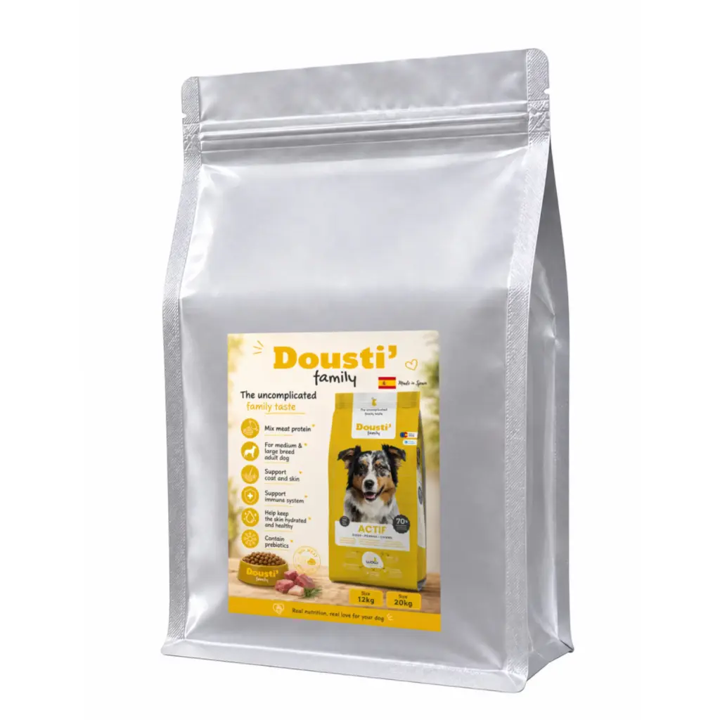 - Dousti Family Actif Dog Dry Food For Medium & Large Breed Adult 1.5kg