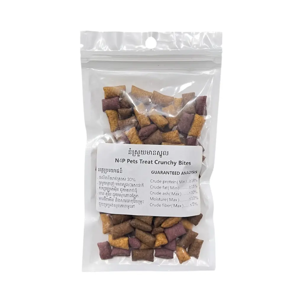 - N4P Pets Treat Crunchy Bites-Mix Flavor 50g