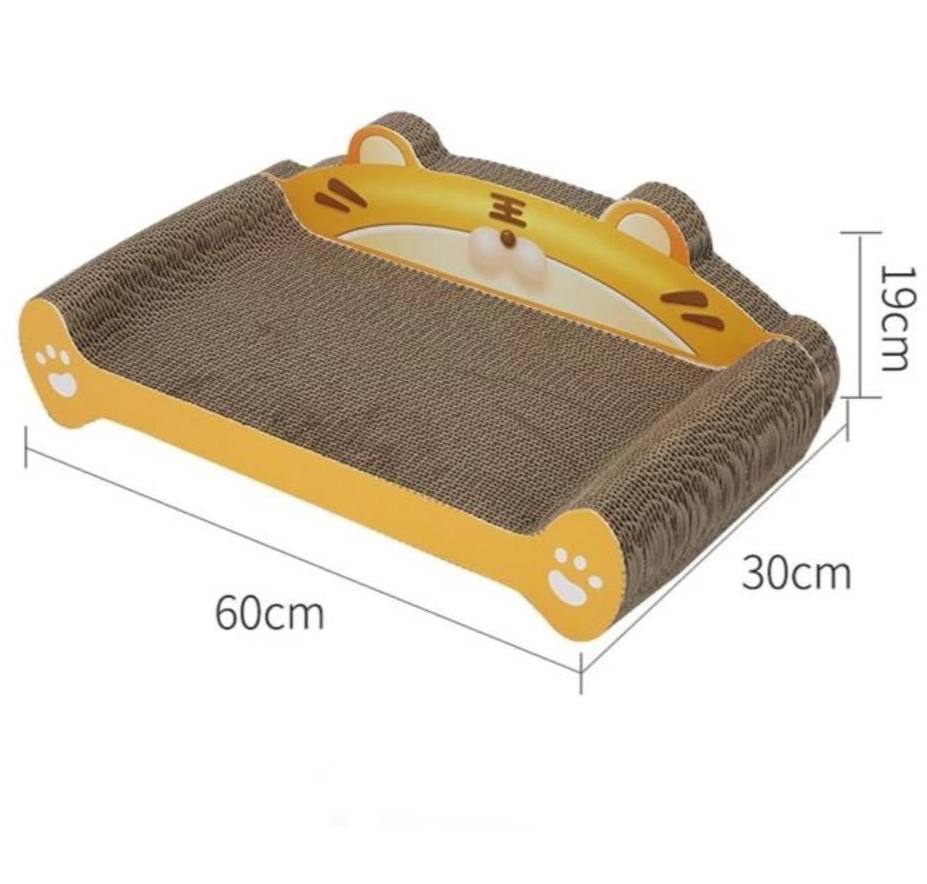 - Cat Toy Scratcher Size 60x30x19cm "Bed" គ្រែសម្រាប់ឆ្មាឈូសក្រចក