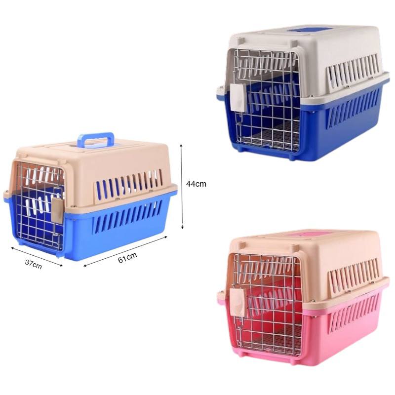 -Travel Cage 66x47x46cm ទ្រុងធ្វើដំណើមានកង់