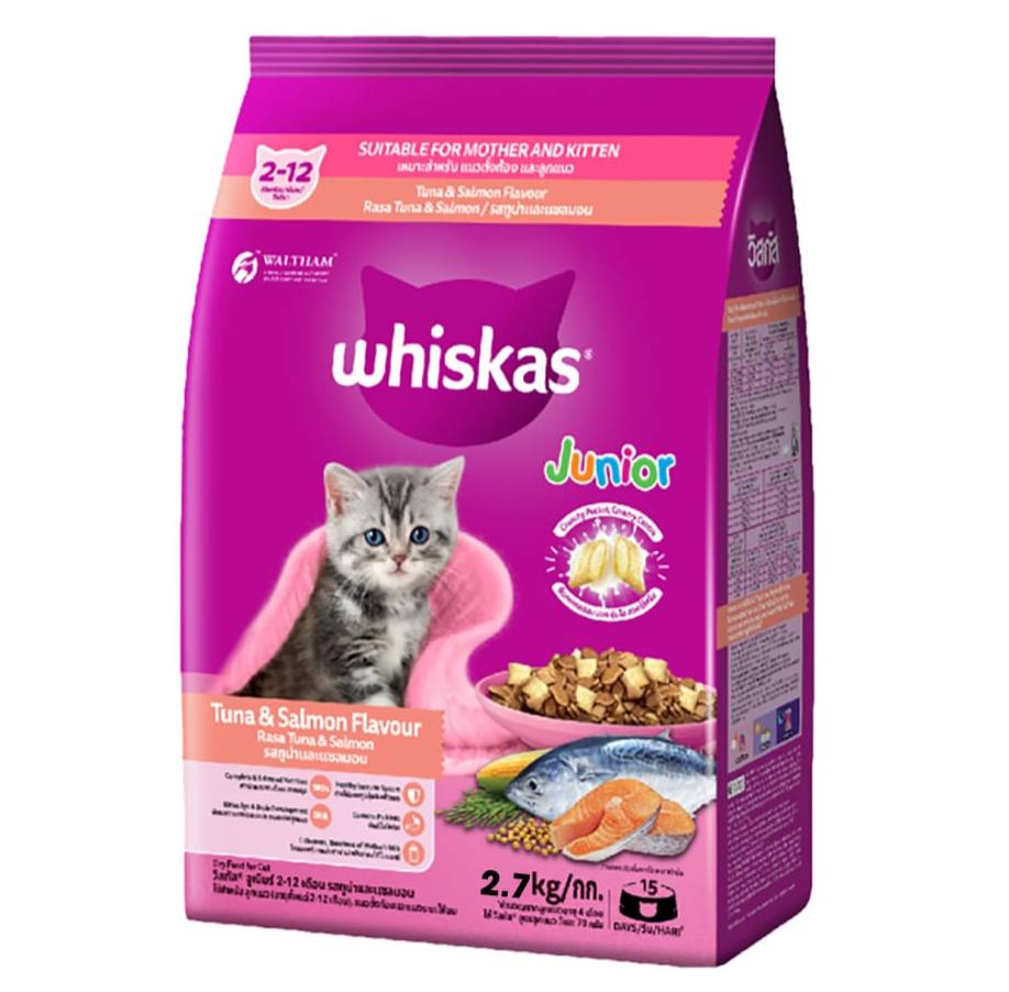 -Whiskas Dry Cat Food Tuna and Salmon 2.7kg Mother & Kitten