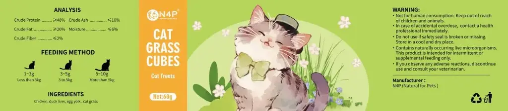 - N4P Cat Grass Cubes 60g ស្មៅឆ្មា