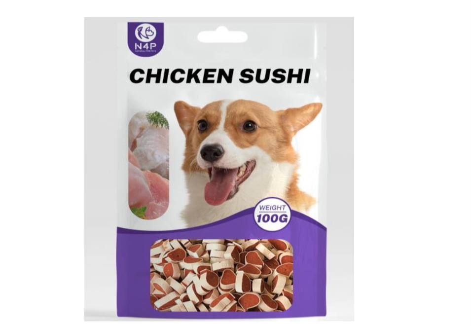 - N4P Dog Treat Sushi Chicken 100g