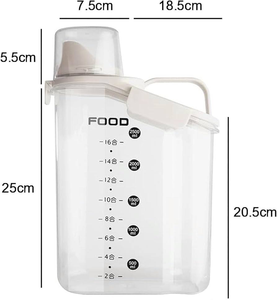 Pet Container 2500ml ធុងដាក់ចំណី
