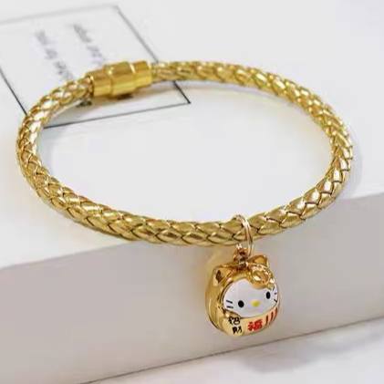 - Pet Collar Gold Color L 35Cm កណ្តឹងតុក្កតា