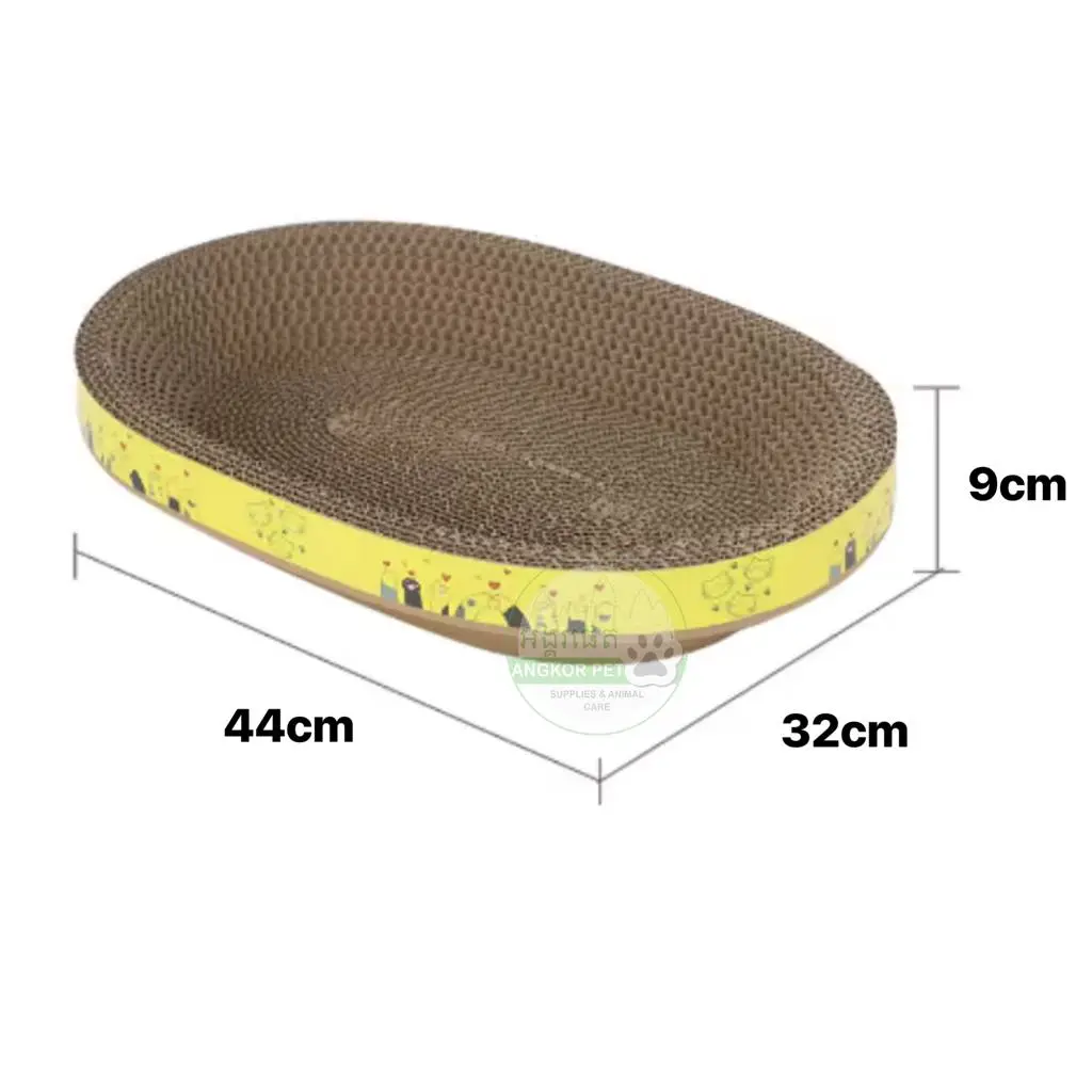 - Cat Toy Scratcher 44x32x9cm Oval ឈូសក្រចកឆ្មា