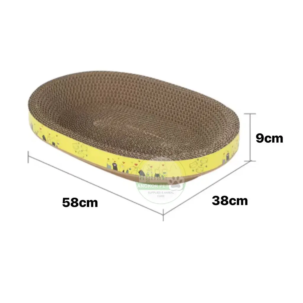 - Cat toy Scratcher 58x38x9cm Oval ឈូកក្រចកឆ្មា