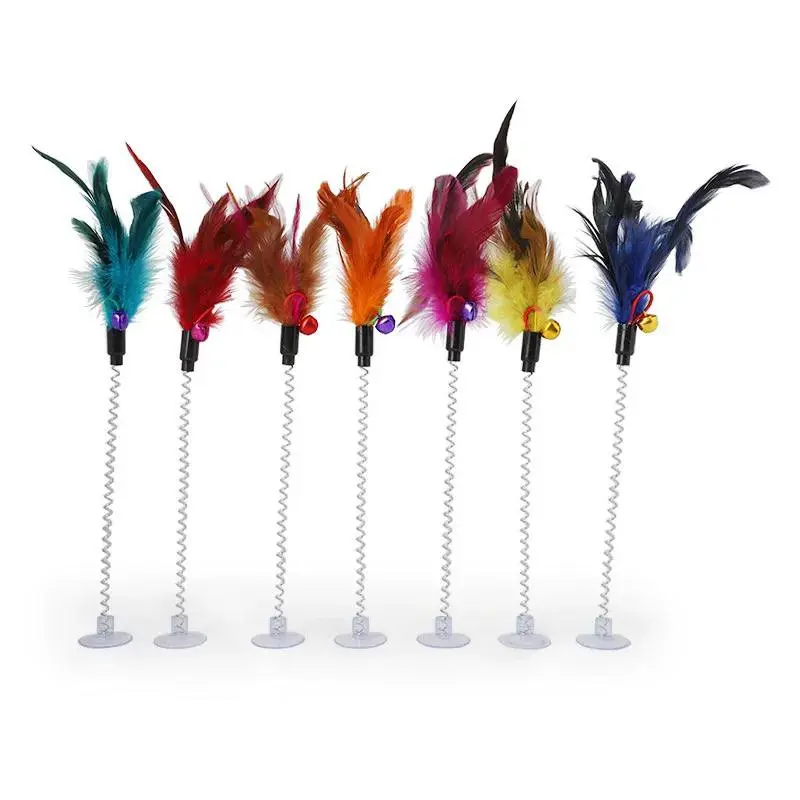 - Cat Toy Chicken Feather & Suction Cup ចង្កឹះឆ្មាមានជប់