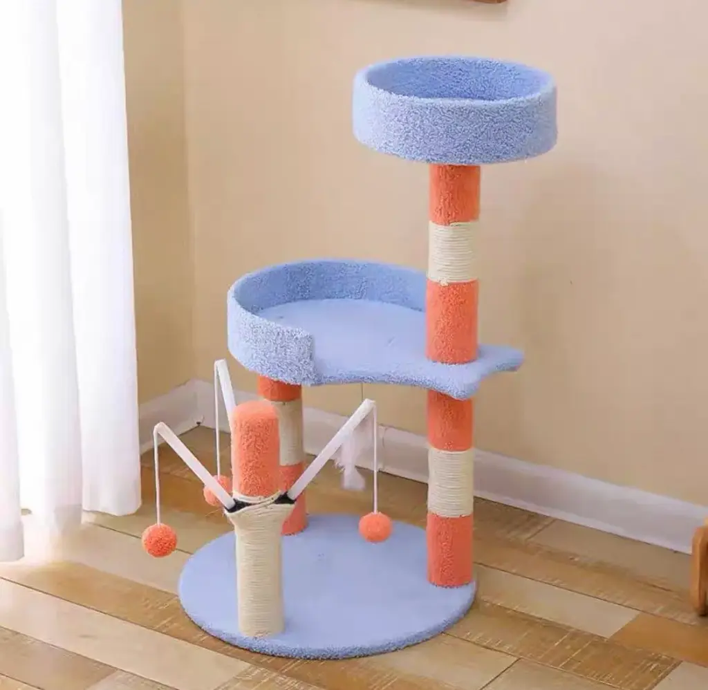 - Cat Tree Size 70x40x40cm ផ្ទះឆ្មា
