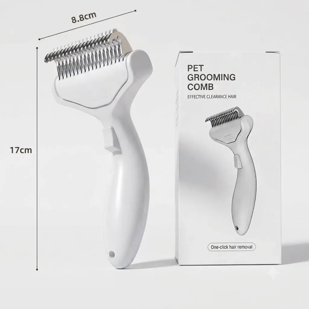 - Pet Hair Remove Comb 17x8.8cm ក្រាសសិតជម្រុះរោ​ម