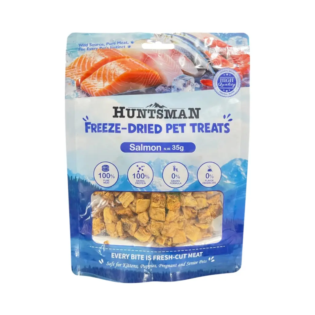 - Huntsman Freeze-Dried Pet Treats Salmon 35g ត្រីសាលម៉ុនស្ងួត