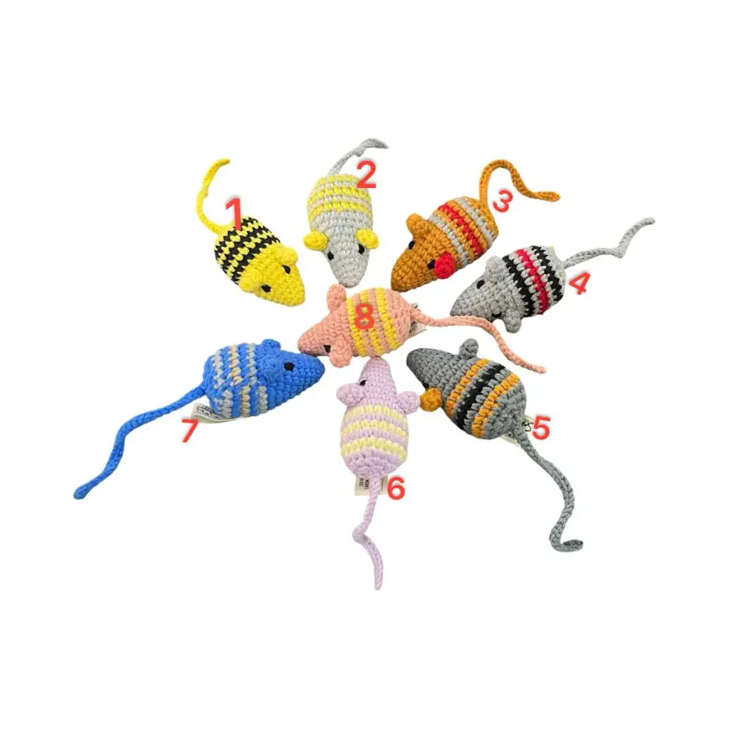 - Cat Toy Mini Mouse​ 1pcs សម្រាប់ឆ្មាលេងរាងកណ្តុរ