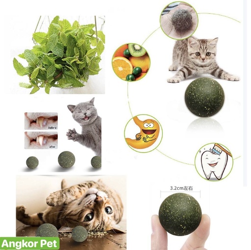 [B0000000313] - Cat Toy Catnip Ball 3pcs 3cm