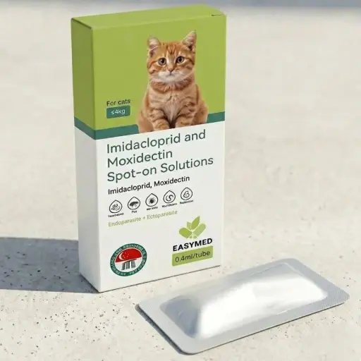 [6937508111928] - EASYMED Spot-on For Cats Up To 4kg ថ្នាំបន្តក់កម្ចាត់ចៃនិងព្រូនឆ្មា
