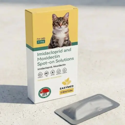 [6937508111973] - EASYMED Spot-on For Cats 4-8kg ថ្នាំបន្តក់កម្ចាត់ចៃនិងព្រូនឆ្មា