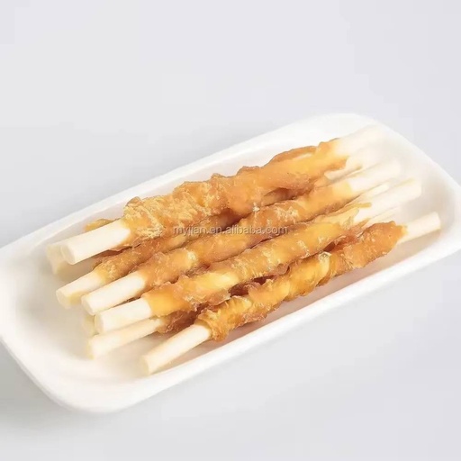 [B00000113] - Bone with Dry Chicken​  ឆ្អឹងរុំសាច់មាន់ 3.5" 200g