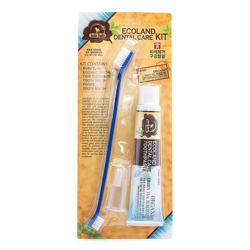 [8809308520034] - Budle Ecoland Dental Care Set ឈុតច្រាស់ដុះធ្មេញ+ថ្នាំដុះធ្មេញ
