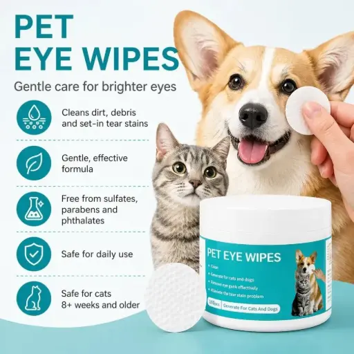 [B0000002172] - Pet Eye Wipes For Dogs & Cats 100pcs