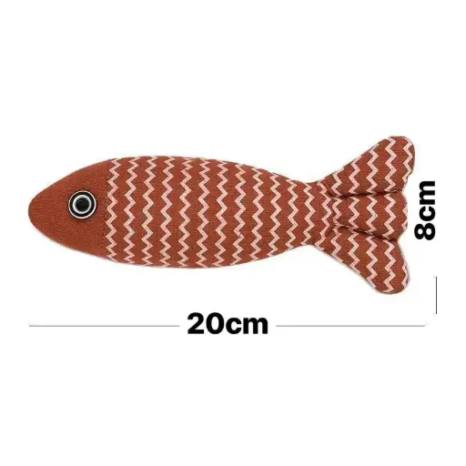 [B0000000616] - Cat Toy Fish Brown