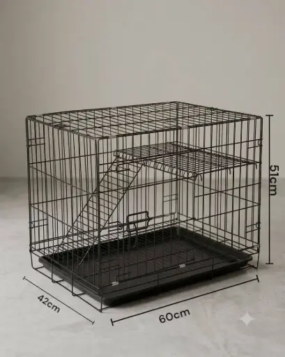 - Pets Cage Size 60*42*51CM ទ្រុងខ្មៅ