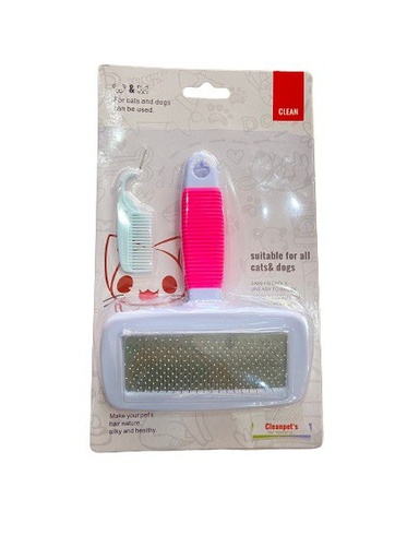 - Pet Comb​​ ក្រាស់សិតរោមធ្មេញដែកដងជ័រ