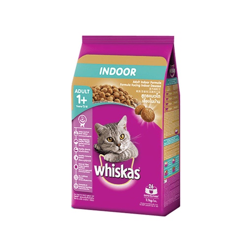 [8853301143981] - Whiskas Dry Cat Food Adult Indoor 1.1kg