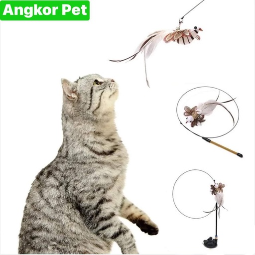 [B0000000671] - Cat Toy Stick Feather Set 2pcs Replacement