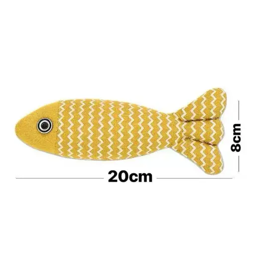 [B0000000614] - Cat Toy Fish Yellow