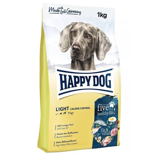 [4001967135473] - Happy Dog Dry Dog Food Light Calorie Control 1kg
