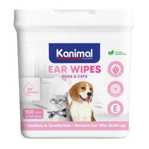 [8859739201743] - Kanimal Pet Ear Wipes (Rectangular Shape)100pads 6.5x4.5